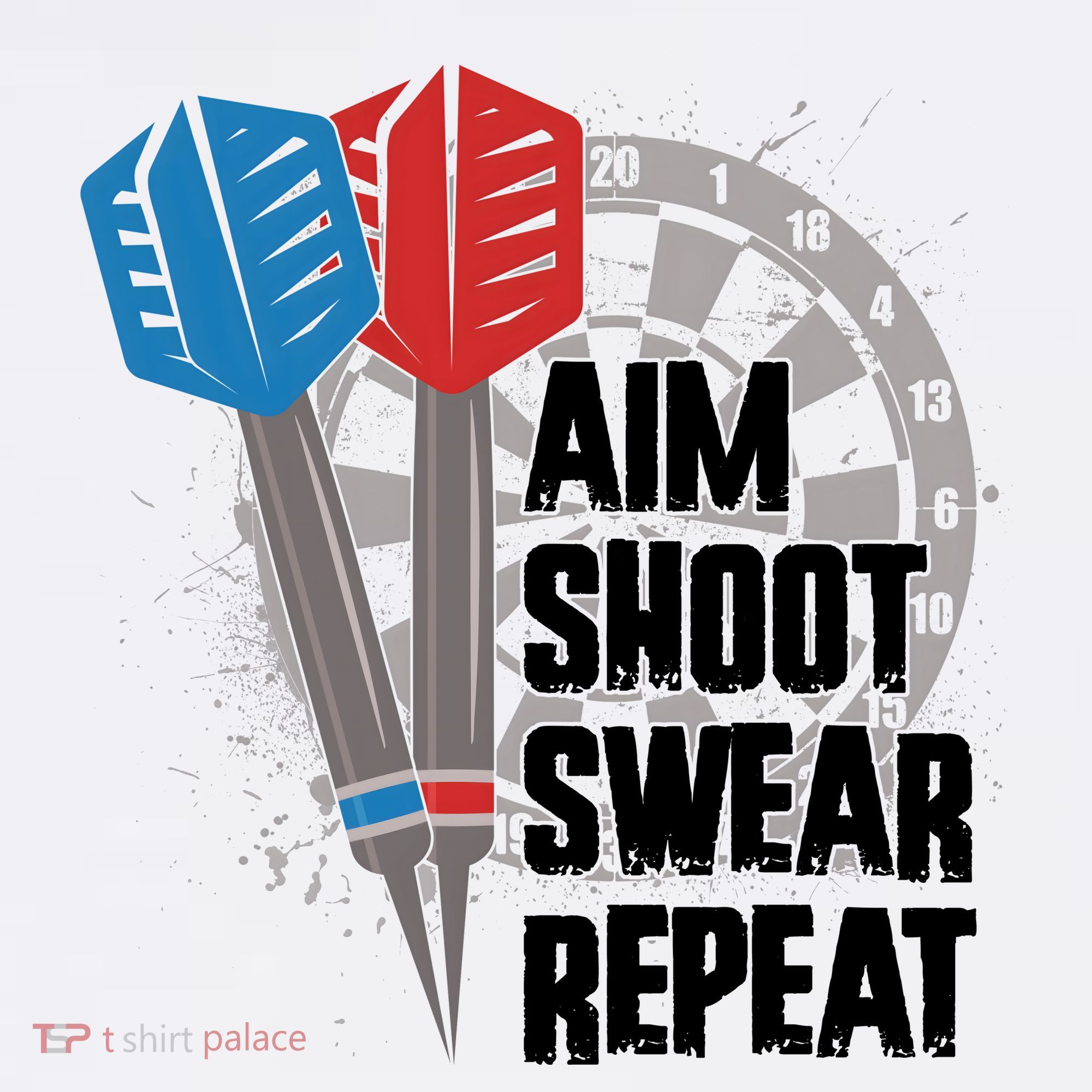 Aim Shoot Swear Repeat Dart Game Sweatshirt