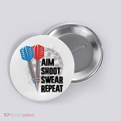 Aim Shoot Swear Repeat Dart Game Button