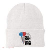 Aim Shoot Swear Repeat Dart Game Beanie thumb 0