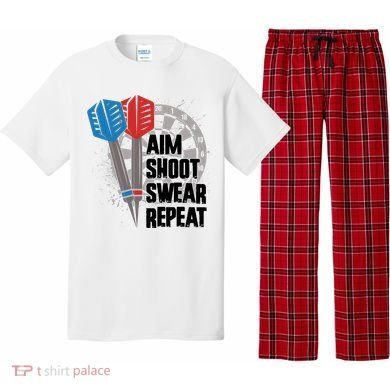 Aim Shoot Swear Repeat Dart Game Pajama Set