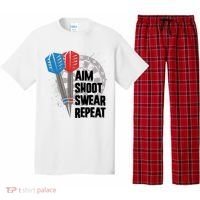 Aim Shoot Swear Repeat Dart Game Pajama Set thumb 0