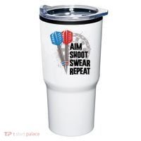 Aim Shoot Swear Repeat Dart Game Tumbler thumb 0