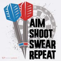 Aim Shoot Swear Repeat Dart Game Mousepad thumb 1