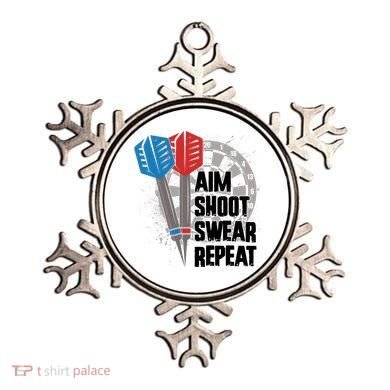 Aim Shoot Swear Repeat Dart Game Ornament