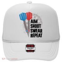Aim Shoot Swear Repeat Dart Game Hat thumb 0