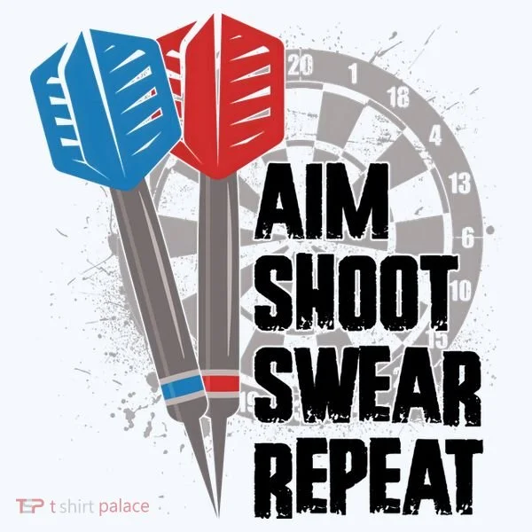 Aim Shoot Swear Repeat Dart Game Women's Long Sleeve Shirt