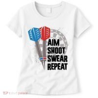 Aim Shoot Swear Repeat Dart Game Women's T-Shirt thumb 0
