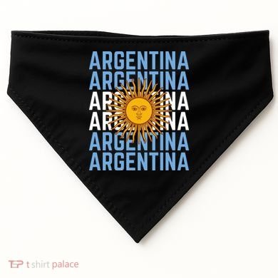 Argentina Sun Soccer Fan USA-Made Doggie Bandana