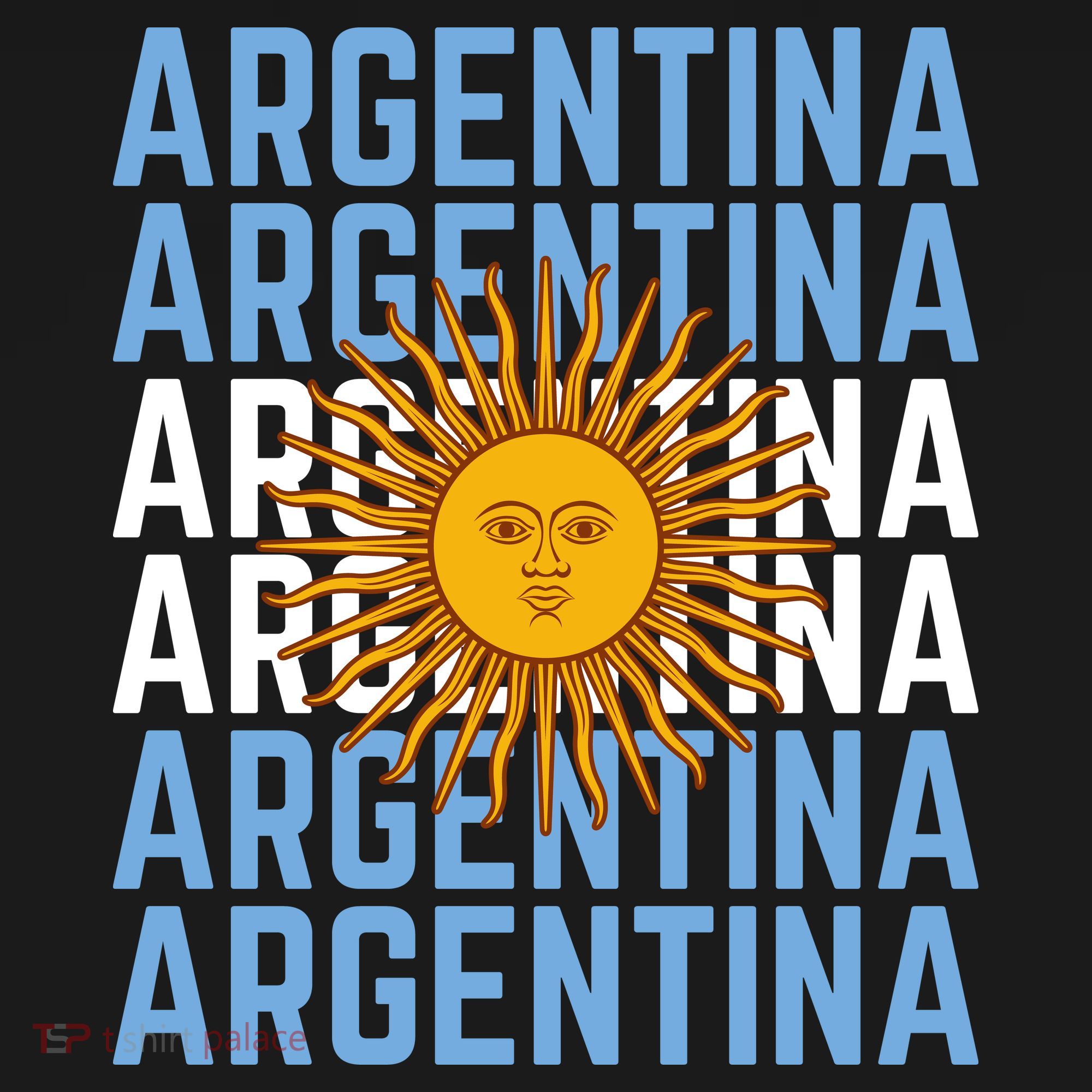 Argentina Sun Soccer Fan USA-Made Doggie Bandana