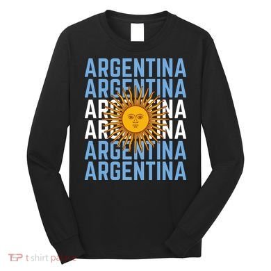 Argentina Sun Soccer Fan Long Sleeve Shirt
