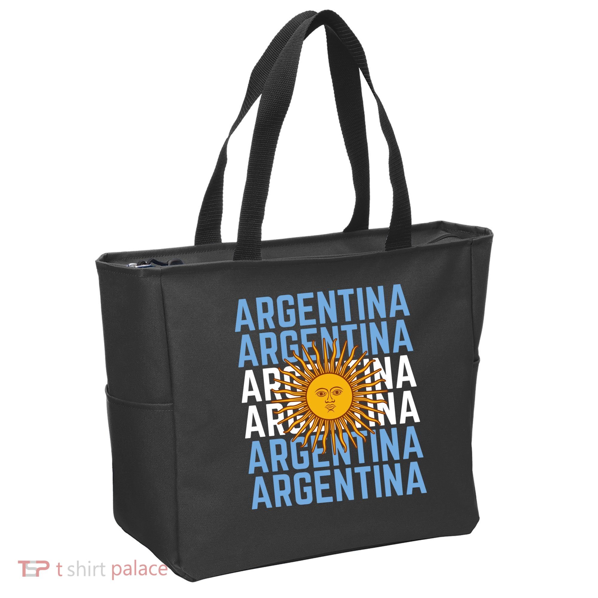 Argentina Sun Soccer Fan Tote Bag