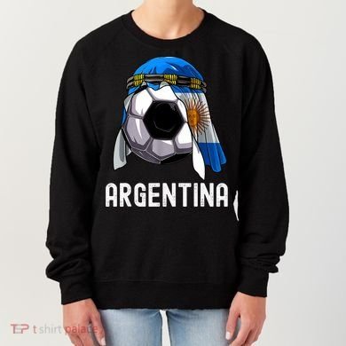 Argentina Soccer Support Team Jersey Argentinian Flag Women's Sweatshirt