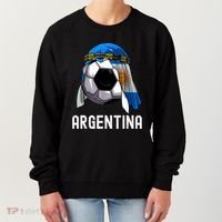 Argentina Soccer Support Team Jersey Argentinian Flag Women's Sweatshirt thumb 0