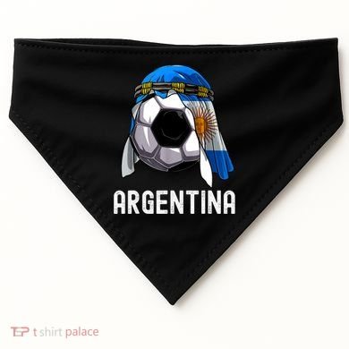 Argentina Soccer Support Team Jersey Argentinian Flag USA-Made Doggie Bandana