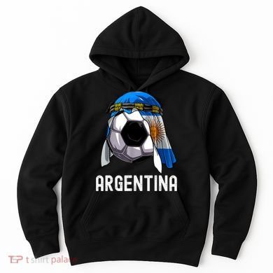 Argentina Soccer Support Team Jersey Argentinian Flag Hoodie