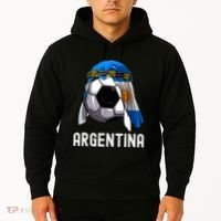 Argentina Soccer Support Team Jersey Argentinian Flag Hoodie thumb 2