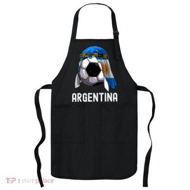 Argentina Soccer Support Team Jersey Argentinian Flag Apron