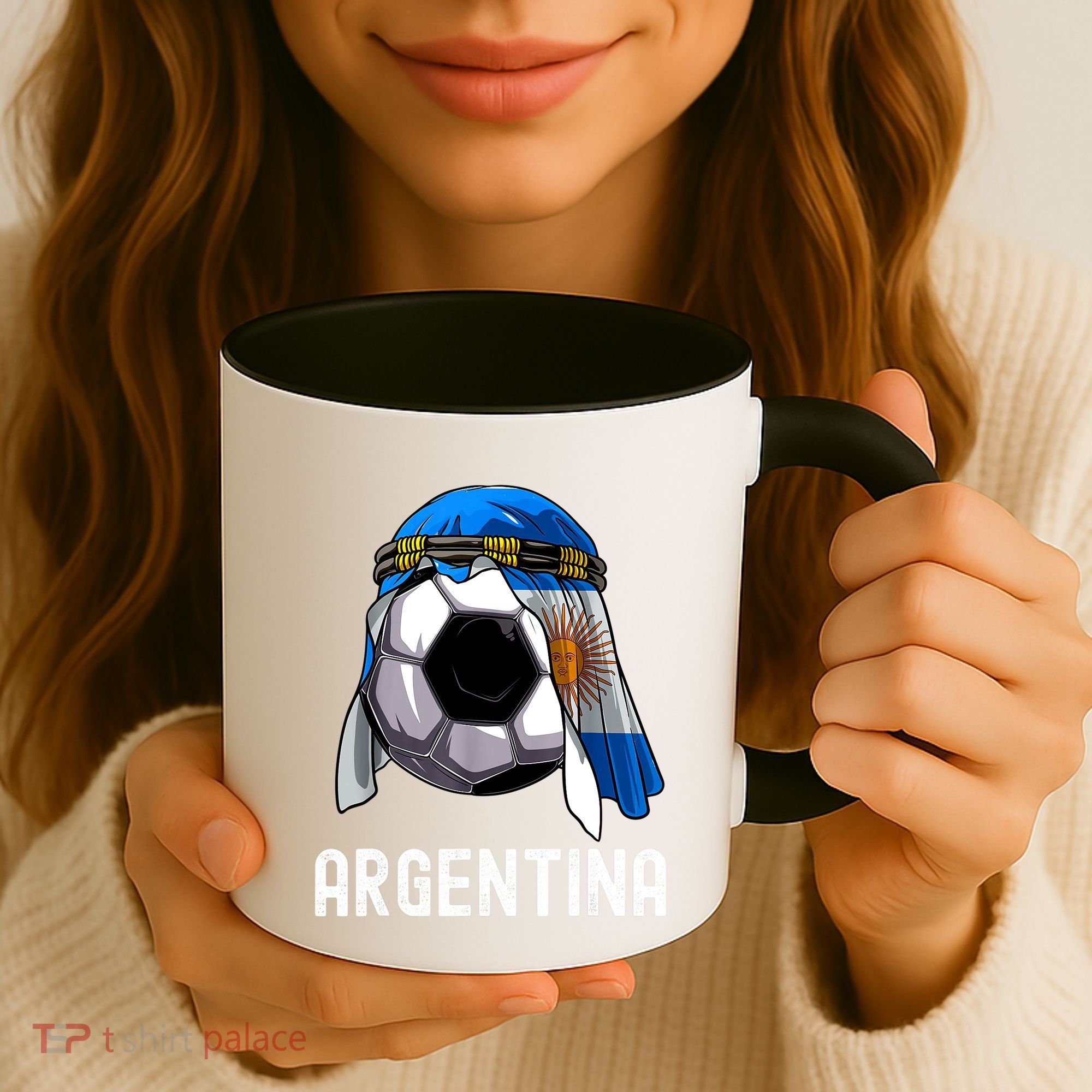 Argentina Soccer Support Team Jersey Argentinian Flag Coffee Mug