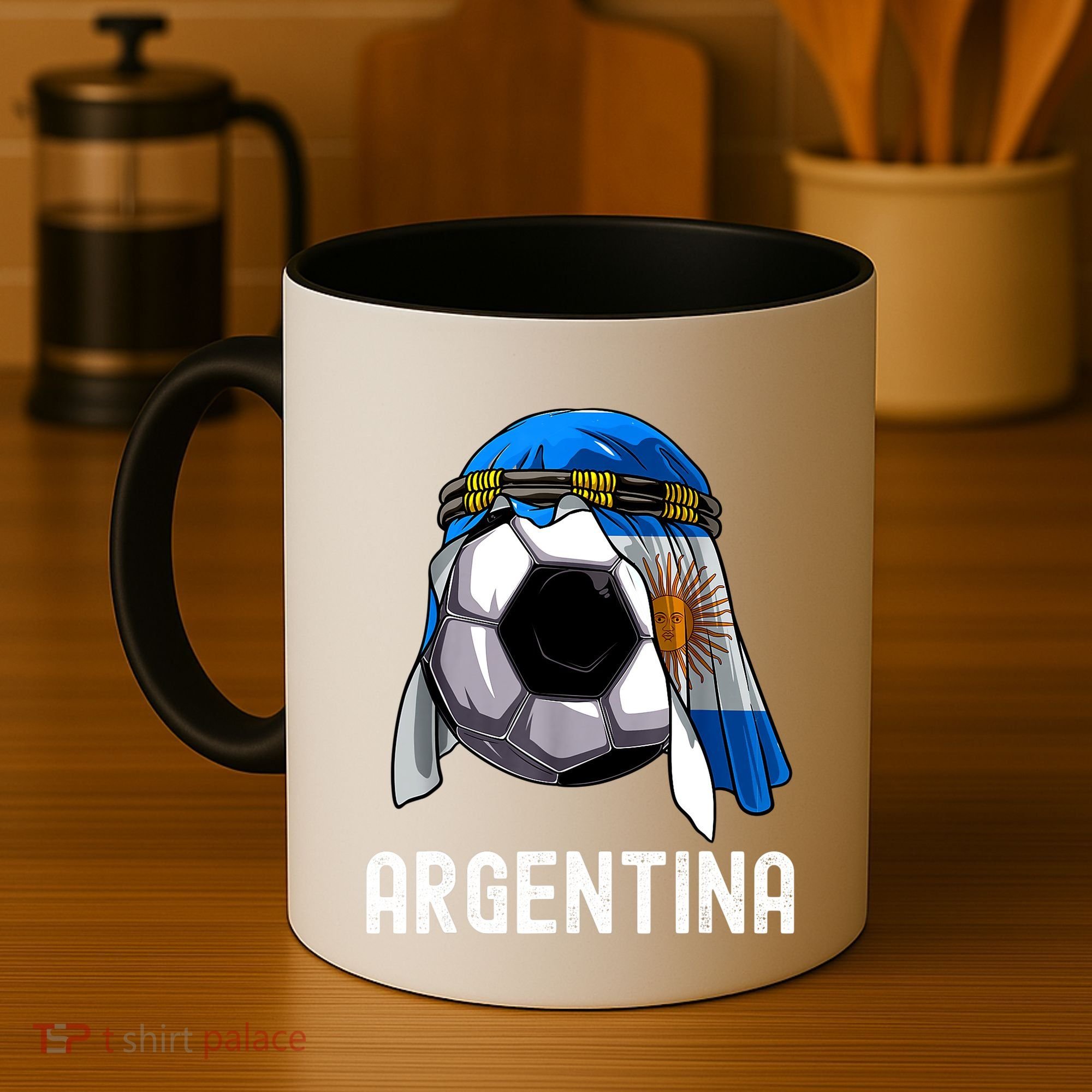 Argentina Soccer Support Team Jersey Argentinian Flag Coffee Mug