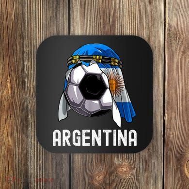 Argentina Soccer Support Team Jersey Argentinian Flag Coaster