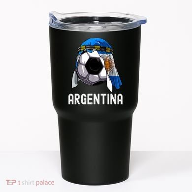 Argentina Soccer Support Team Jersey Argentinian Flag Tumbler