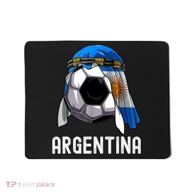 Argentina Soccer Support Team Jersey Argentinian Flag Mousepad