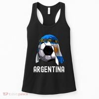 Argentina Soccer Support Team Jersey Argentinian Flag Women's Tank Top thumb 0
