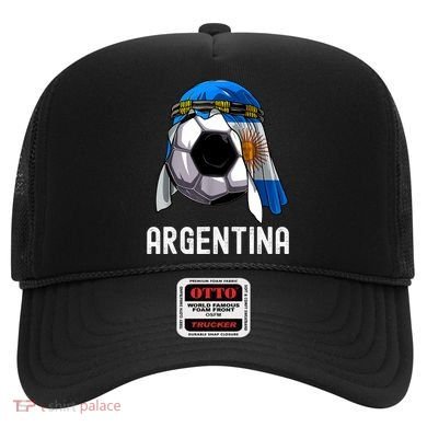 Argentina Soccer Support Team Jersey Argentinian Flag Hat
