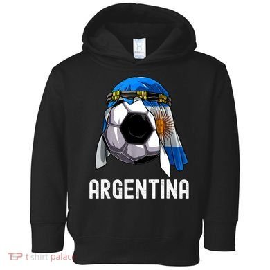 Argentina Soccer Support Team Jersey Argentinian Flag Toddler Hoodie