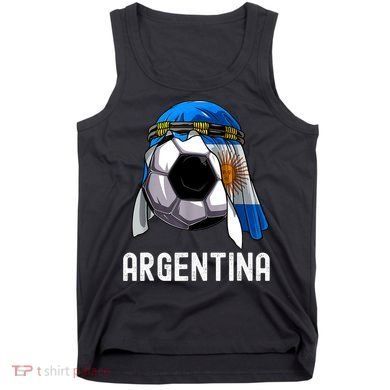 Argentina Soccer Support Team Jersey Argentinian Flag Tank Top