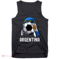 Argentina Soccer Support Team Jersey Argentinian Flag Tank Top thumb 0