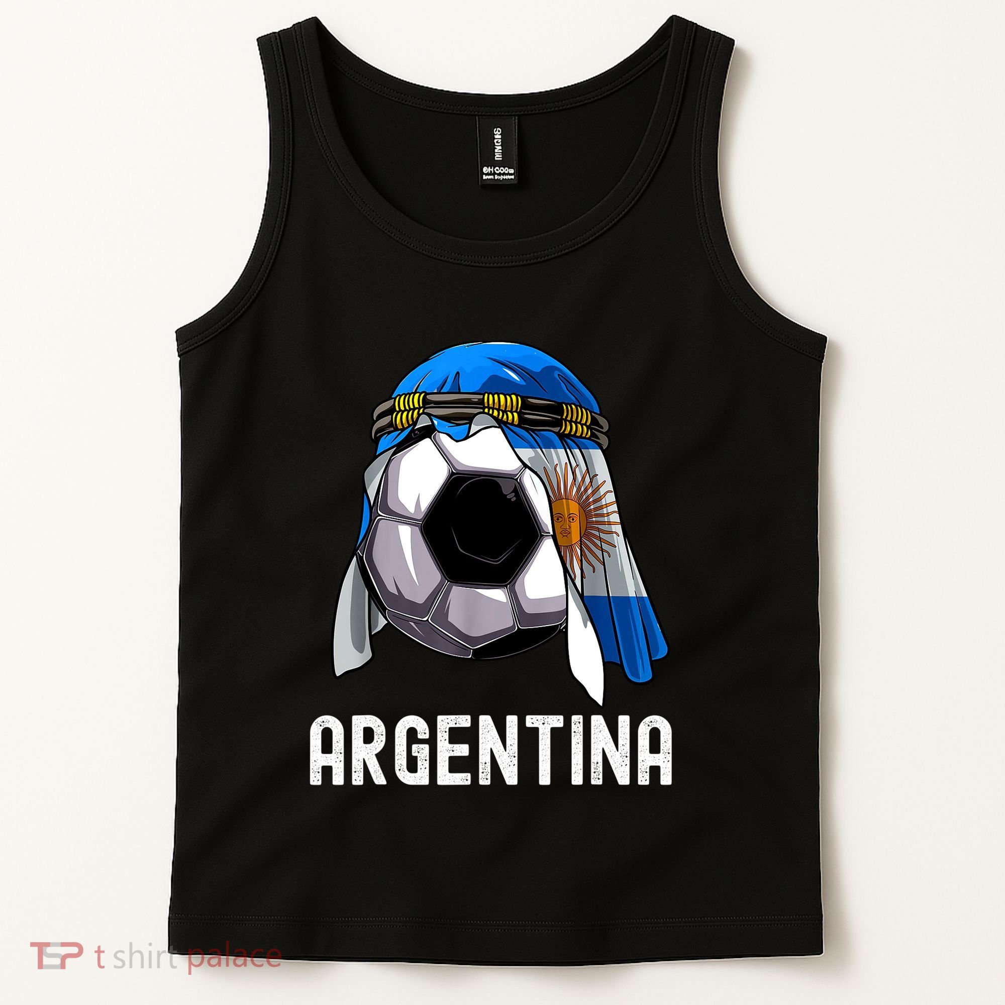 Argentina Soccer Support Team Jersey Argentinian Flag Tank Top