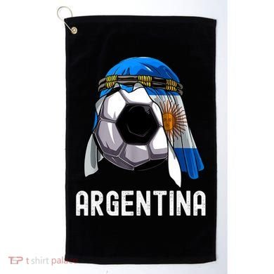 Argentina Soccer Support Team Jersey Argentinian Flag Golf Towel