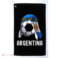 Argentina Soccer Support Team Jersey Argentinian Flag Golf Towel thumb 0