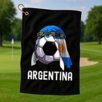 Argentina Soccer Support Team Jersey Argentinian Flag Golf Towel thumb 1