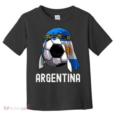 Argentina Soccer Support Team Jersey Argentinian Flag Toddler T-Shirt