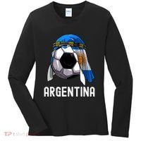 Argentina Soccer Support Team Jersey Argentinian Flag Women's Long Sleeve Shirt thumb 0