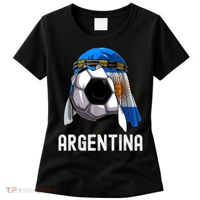 Argentina Soccer Support Team Jersey Argentinian Flag Women's T-Shirt