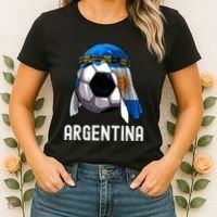 Argentina Soccer Support Team Jersey Argentinian Flag Women's T-Shirt thumb 2