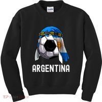 Argentina Soccer Support Team Jersey Argentinian Flag Kids Sweatshirt thumb 0