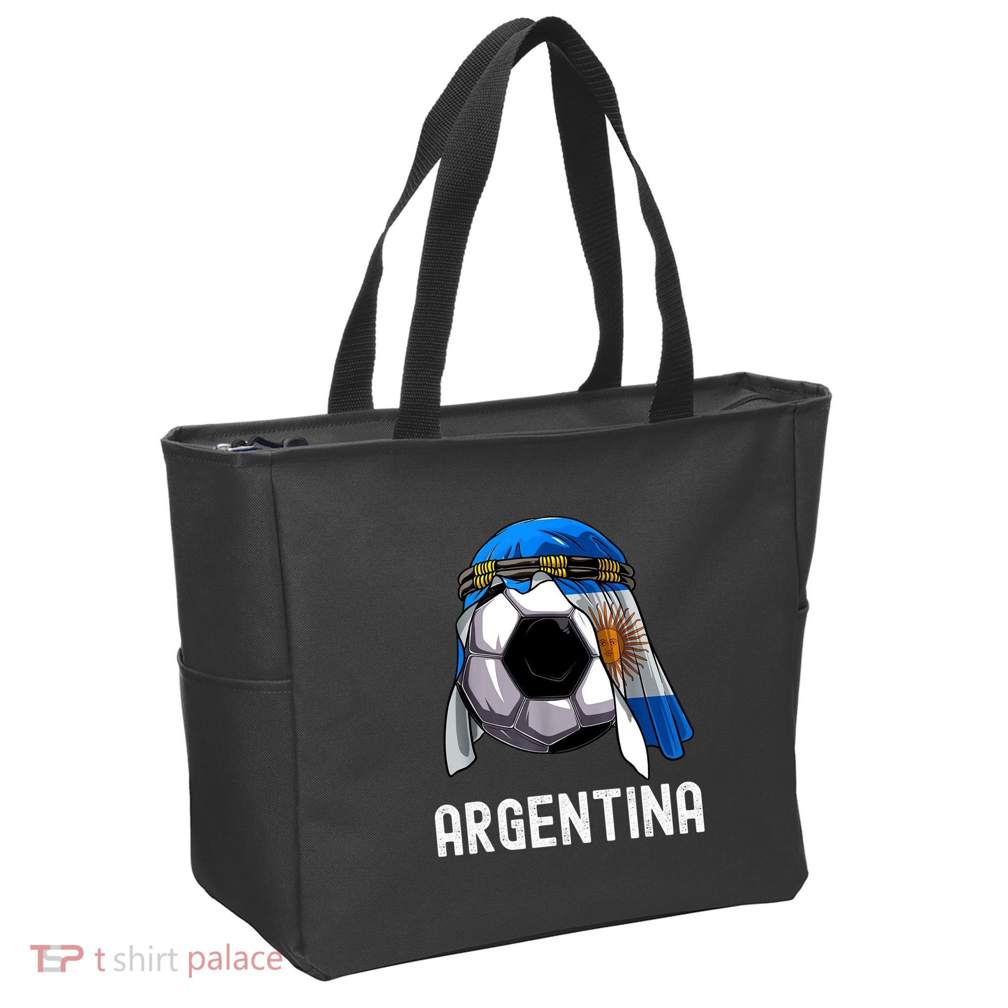 Argentina Soccer Support Team Jersey Argentinian Flag Tote Bag