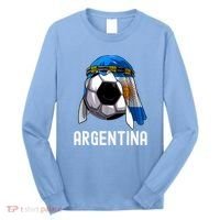 Argentina Soccer Support Team Jersey Argentinian Flag Long Sleeve Shirt thumb 0