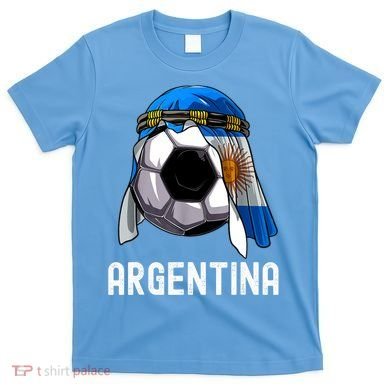 Argentina Soccer Support Team Jersey Argentinian Flag T-Shirt