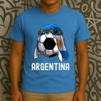 Argentina Soccer Support Team Jersey Argentinian Flag T-Shirt thumb 3
