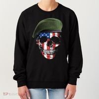 American Soldier Skull Flag 4th Of July Meaningful Gift Women's Sweatshirt thumb 0