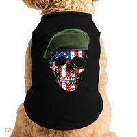 American Soldier Skull Flag 4th Of July Meaningful Gift Doggie Tank thumb 0
