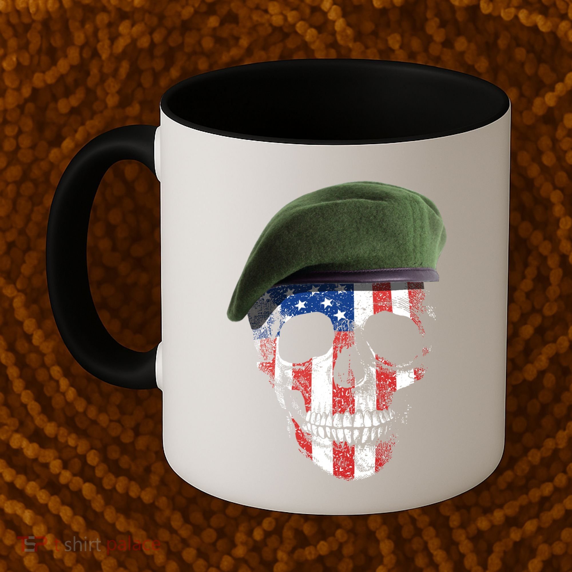 American Soldier Skull Flag 4th Of July Meaningful Gift Coffee Mug