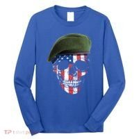 American Soldier Skull Flag 4th Of July Meaningful Gift Long Sleeve Shirt thumb 0