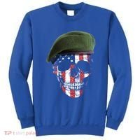 American Soldier Skull Flag 4th Of July Meaningful Gift Sweatshirt thumb 0