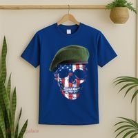 American Soldier Skull Flag 4th Of July Meaningful Gift T-Shirt thumb 2